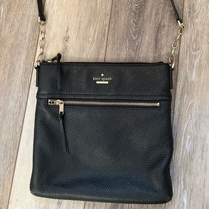 Kate Spade Crossbody Bag Black Pebbled Leather